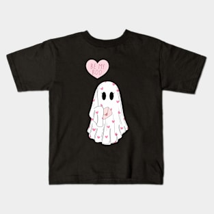 My Boo Valentine Cute Pink Heart Ghost Valentine Kids T-Shirt